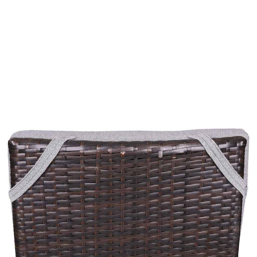Detalj av stoff på Høyrygg stolpute 50x120 cm polyester grå melert - GO-DE