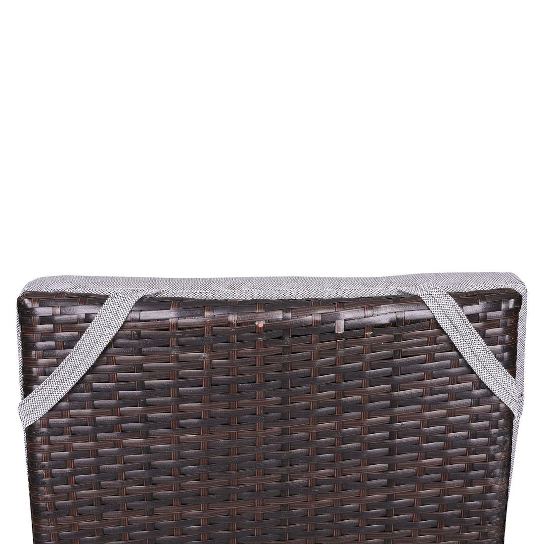 Detalj av stoff på Høyrygg stolpute 50x120 cm polyester grå melert - GO-DE