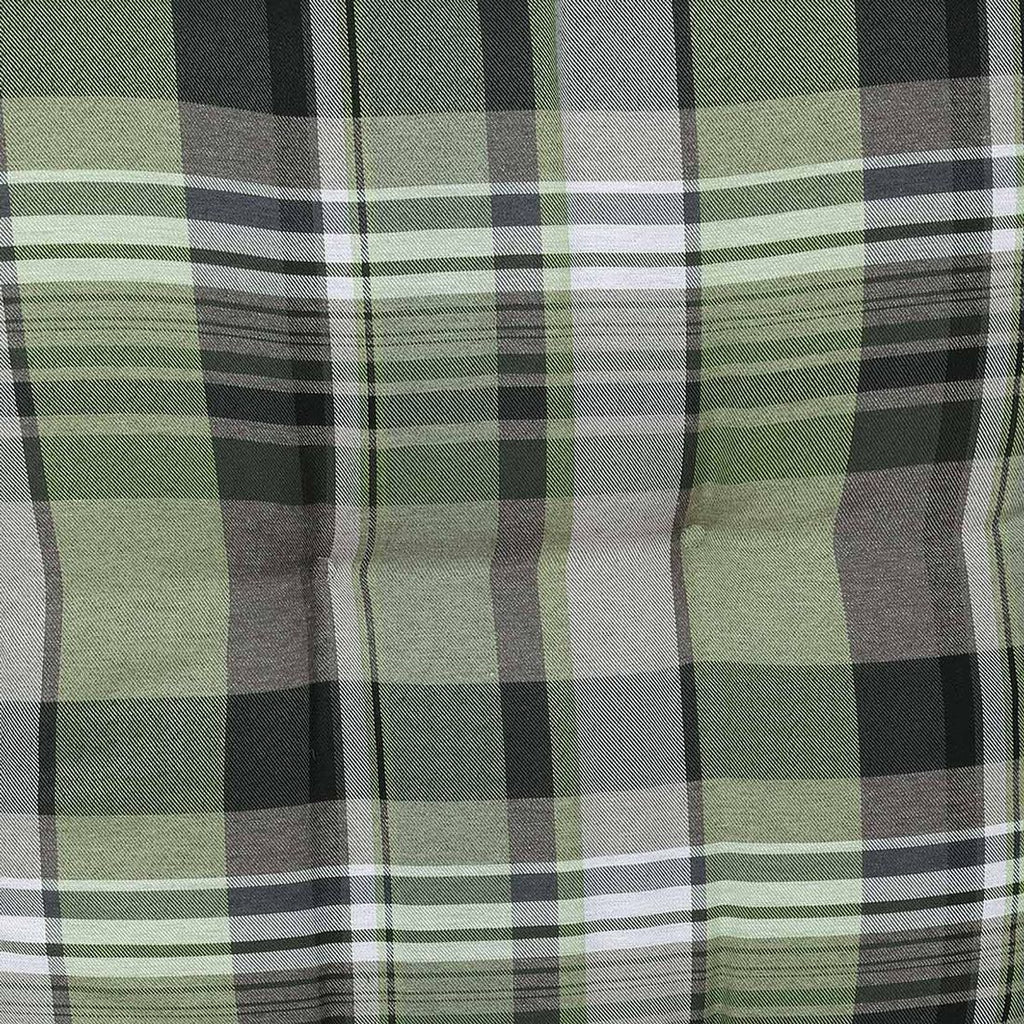 Nærbilde av polstring på Høyrygg stolpute 50x120 cm polyester grønn rute