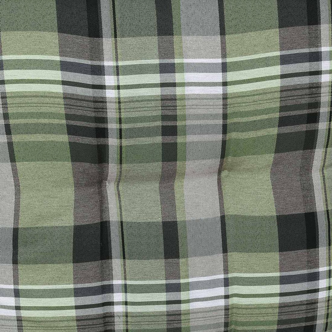 Nærbilde av polstring på Høyrygg stolpute 50x120 cm polyester grønn rute