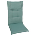 Høyrygg stolpute 50x120 cm polyester turkis forfra