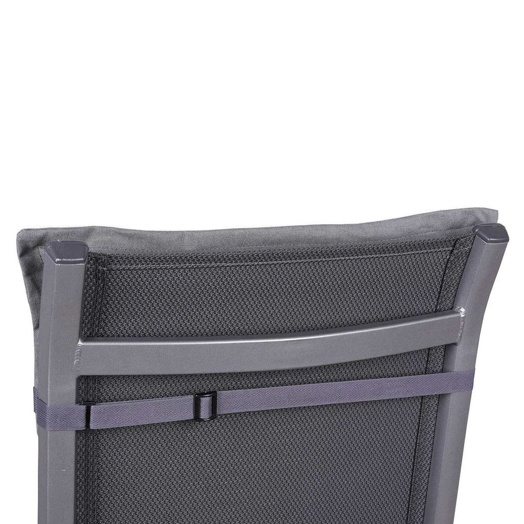 Høyrygg stolpute 50x120 cm grå blandingsstoff detalj av stoff