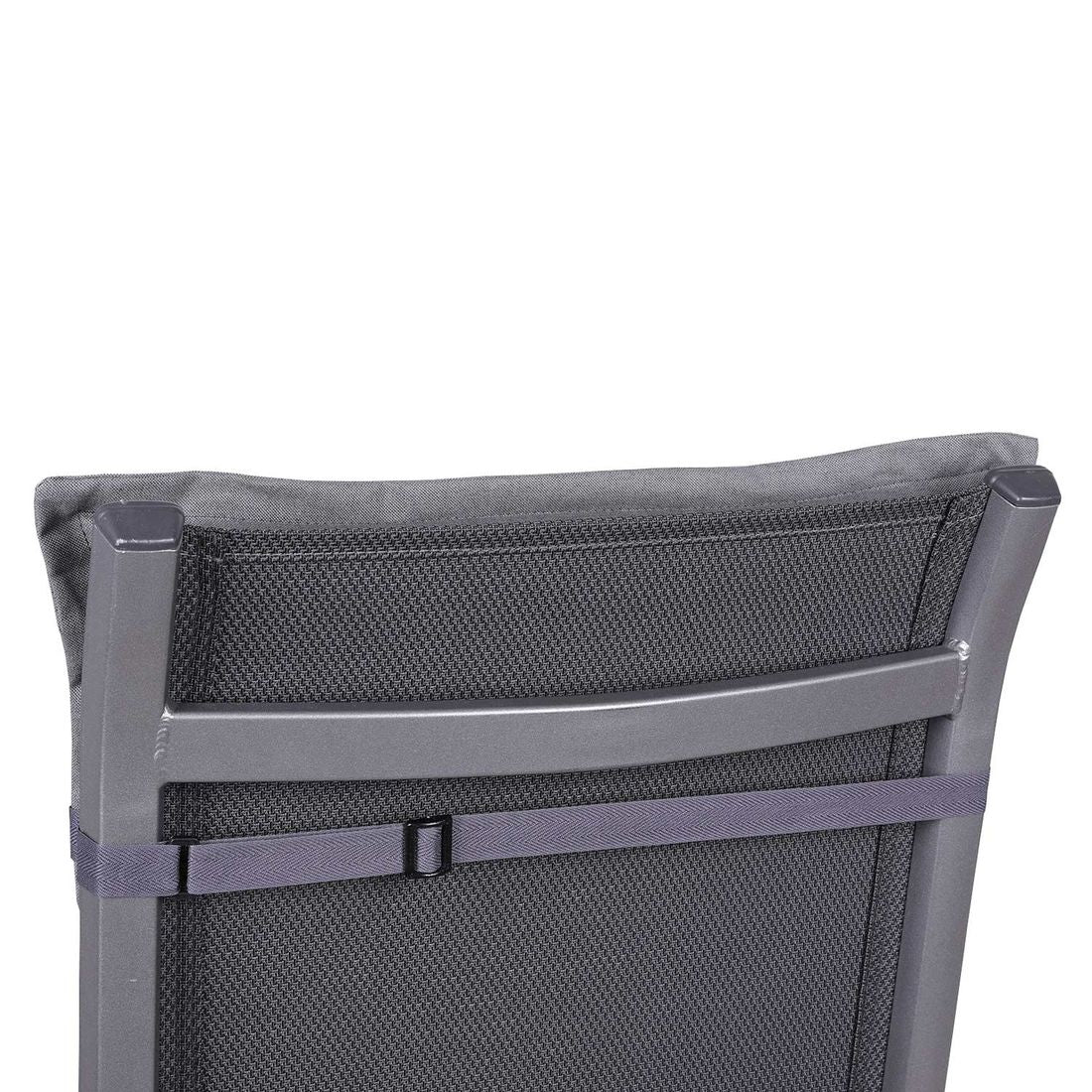Høyrygg stolpute 50x120 cm grå blandingsstoff detalj av stoff