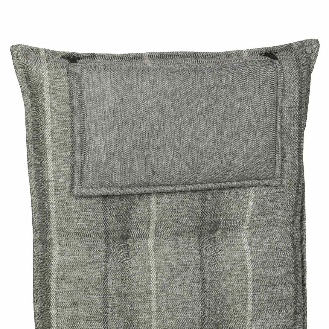 Høyrygg stolpute 50x120 cm olefin grå utestoff sideprofil