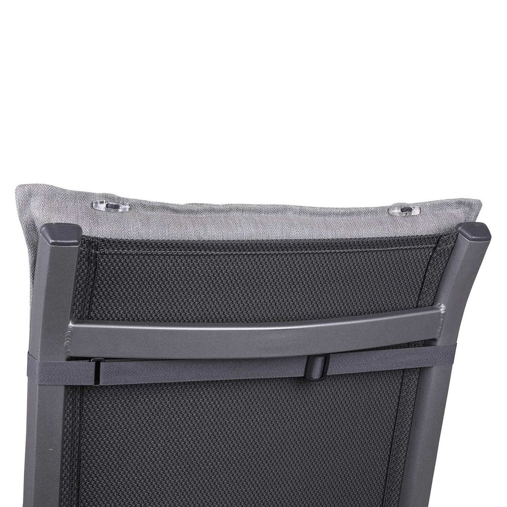 Høyrygg stolpute 50x120 cm olefin grå utestoff foldet