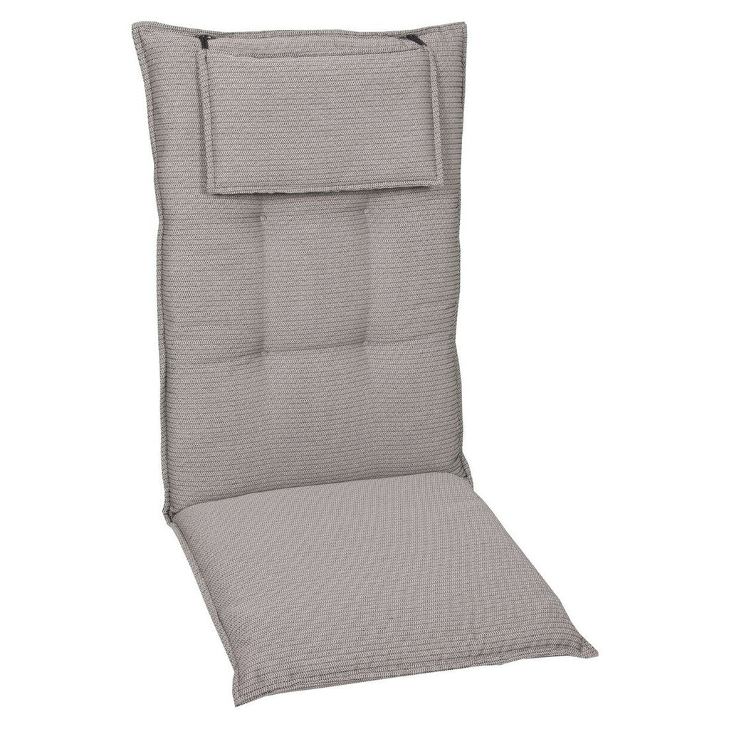 Høyrygg stolpute 50x120 cm taupe polyester - GO-DE forfra