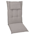 Høyrygg stolpute 50x120 cm taupe polyester - GO-DE forfra