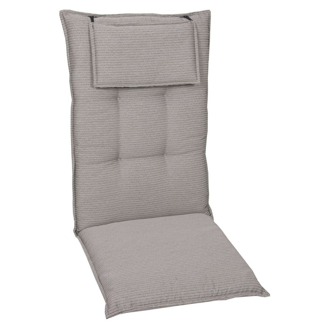 Høyrygg stolpute 50x120 cm taupe polyester - GO-DE forfra