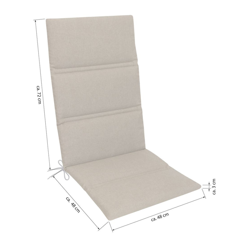 Høyrygg stolpute Basic 48x120 cm natur bakside