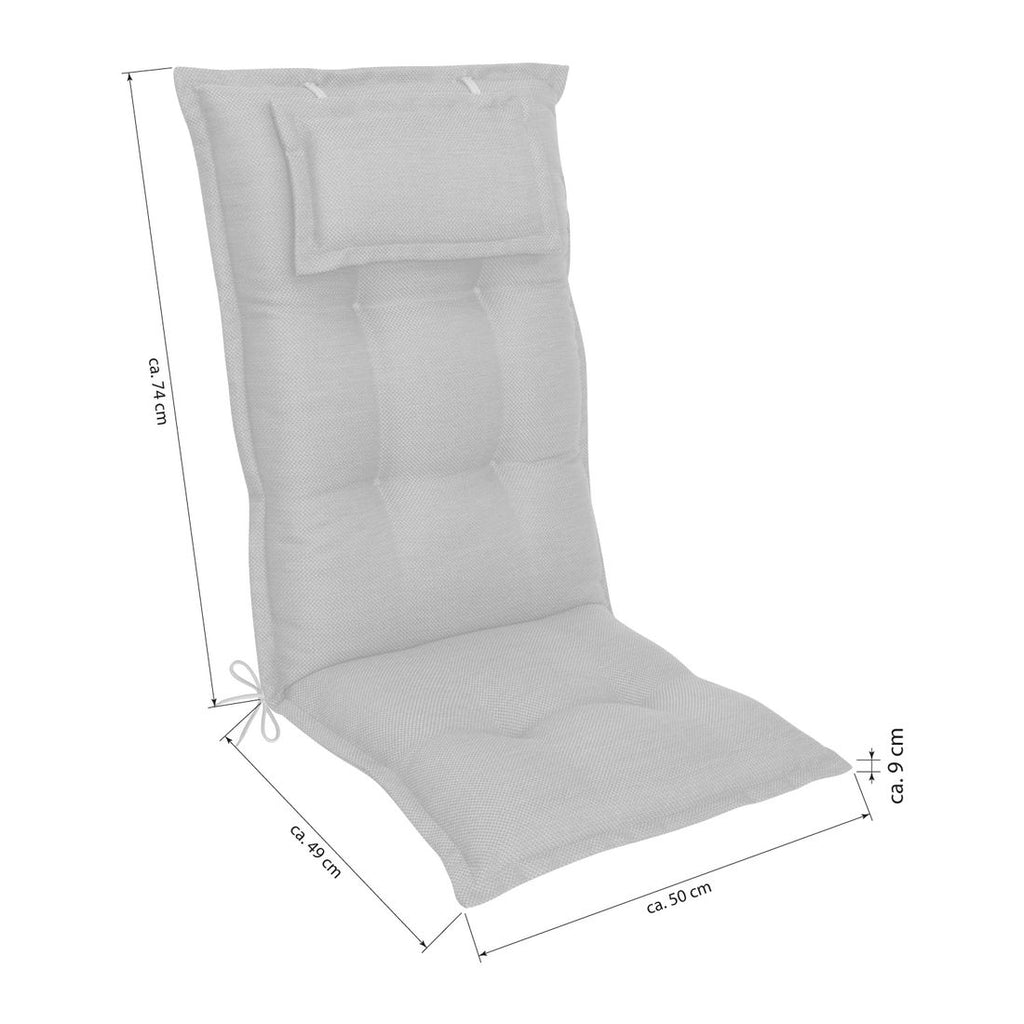 Høyrygg stolpute Capri 50x123 cm oliven bakside