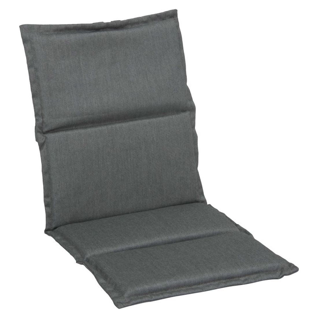 Høyrygg stolpute Cardiff/Mika 50x118 cm polyakryl - Stern i seidsgrå på hage stol