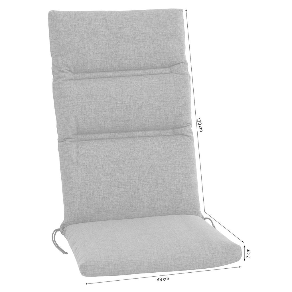 Høyrygg stolpute Comfort 48x120 cm grå bakside