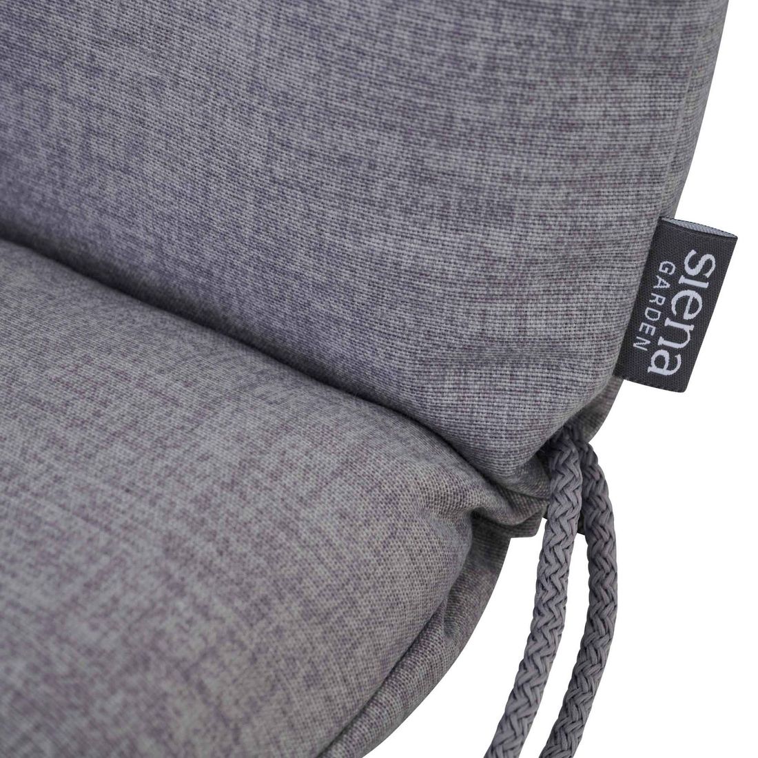Detalj av tekstil-miks stoff på Høyrygg stolpute Comfort 48x120 cm grå