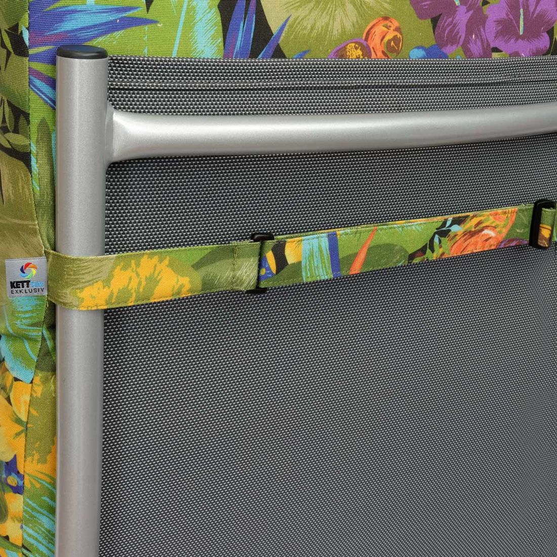 Sidevinkel av Høyrygg stolpute Florida 50x120 cm akryl flerfarget