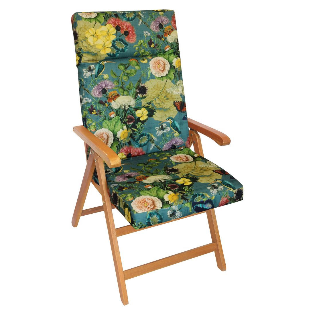 Montert Høyrygg stolpute Florida akryl 50x120 cm jungle på stol