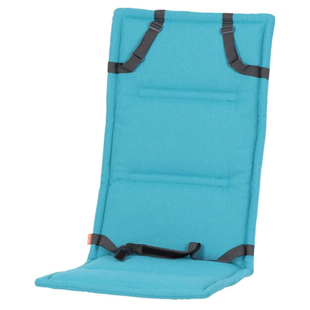 Høyrygg stolpute Musica 48x120 cm olefin aqua bakside