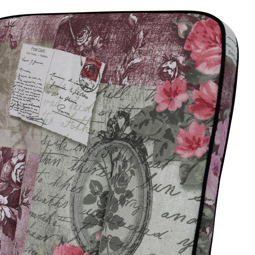 Detalj av stoff på Høyrygg stolpute Romeo Elegance 48x109 cm rosa - OUTLIV