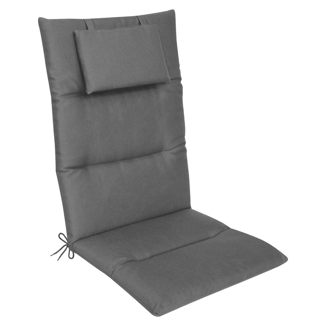 Høyrygg stolpute Turin 50x120 cm grå kunstfiber forfra