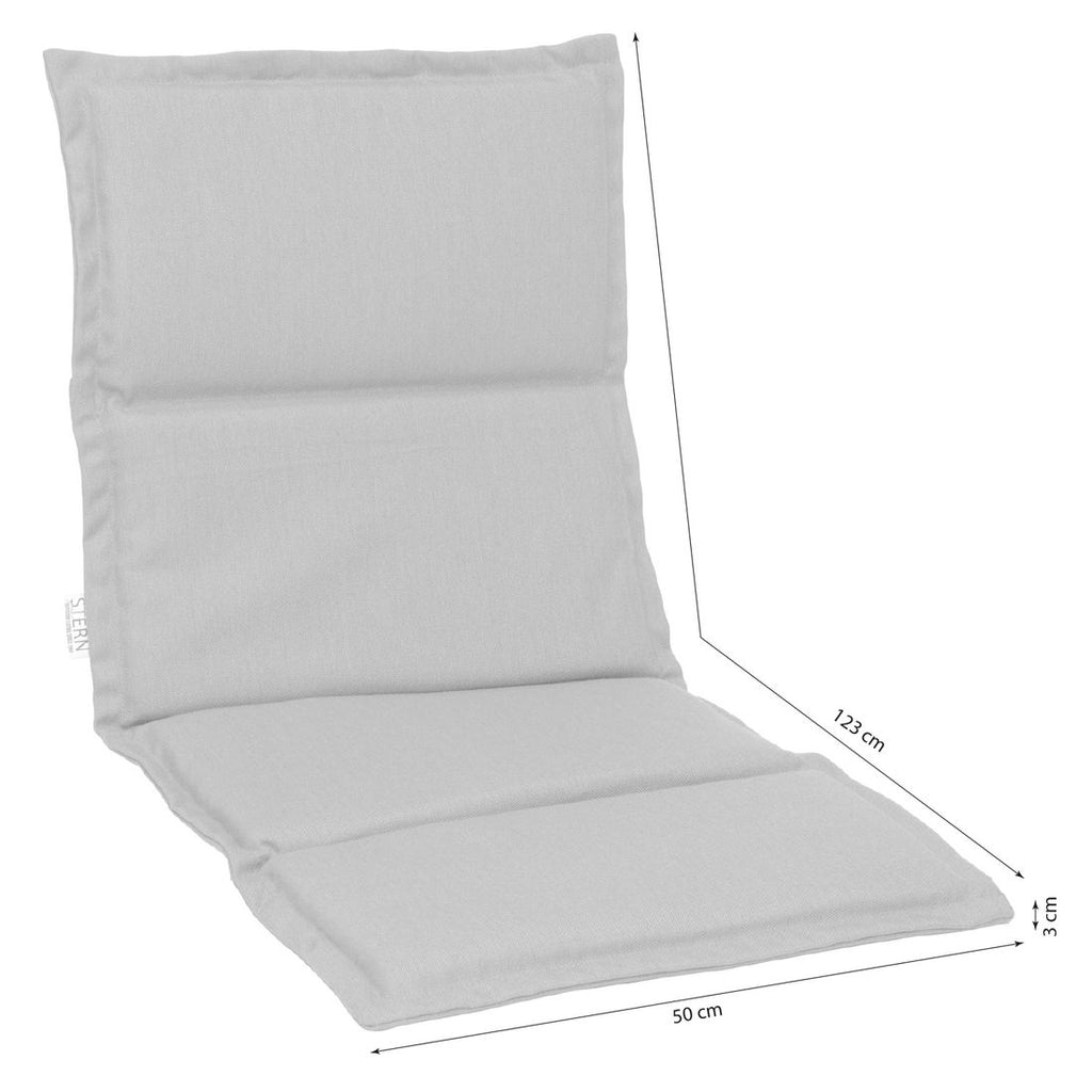 Høyrygg stolpute utestoff Sunbrella 50x123 cm perlegrå - Stern nærbilde
