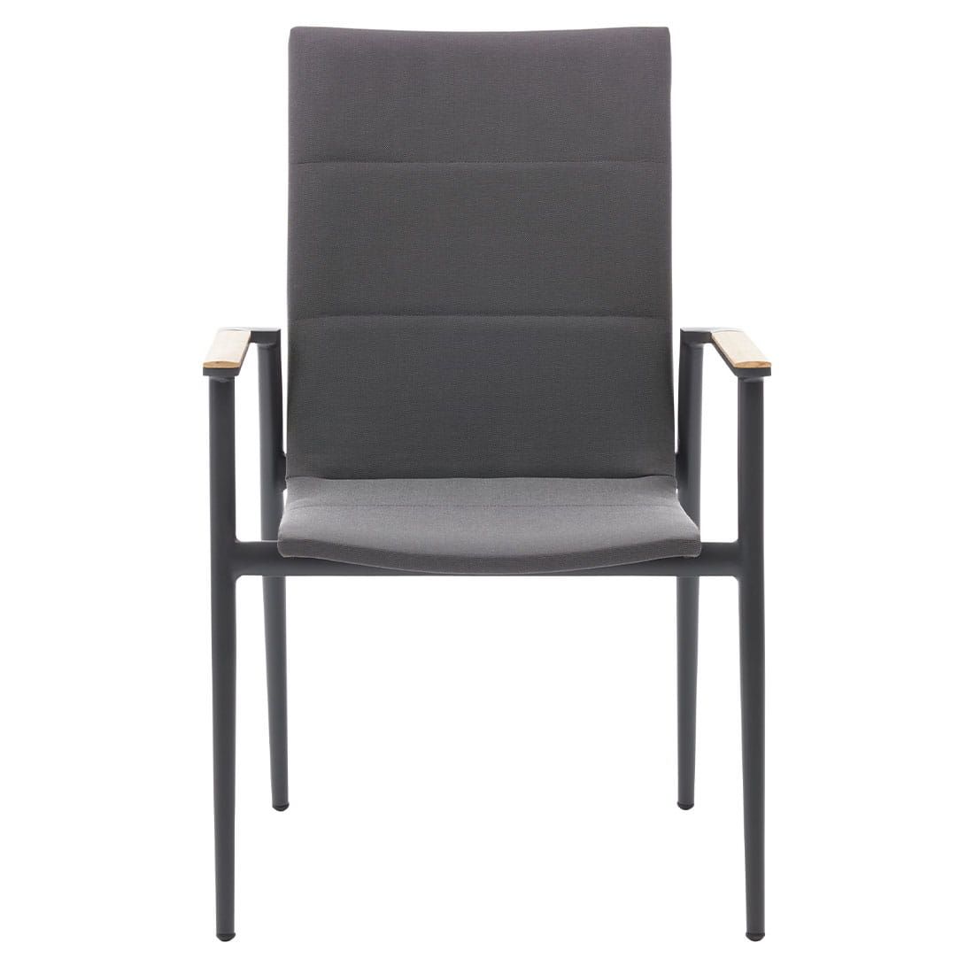 Høyrygget hagestol 7001 aluminium/textilen antrasitt bakside