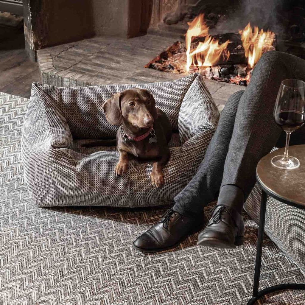 Detalj av Hundeseng Dotty S 40x65 cm polypropylen grå materiale