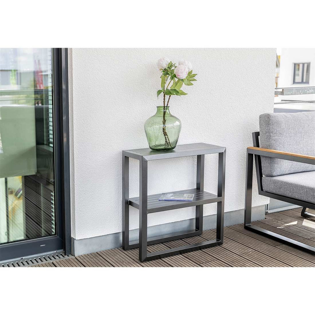 Baksiden av Hylle ute Ocean Skid aluminium 60x30x65 cm Kettler
