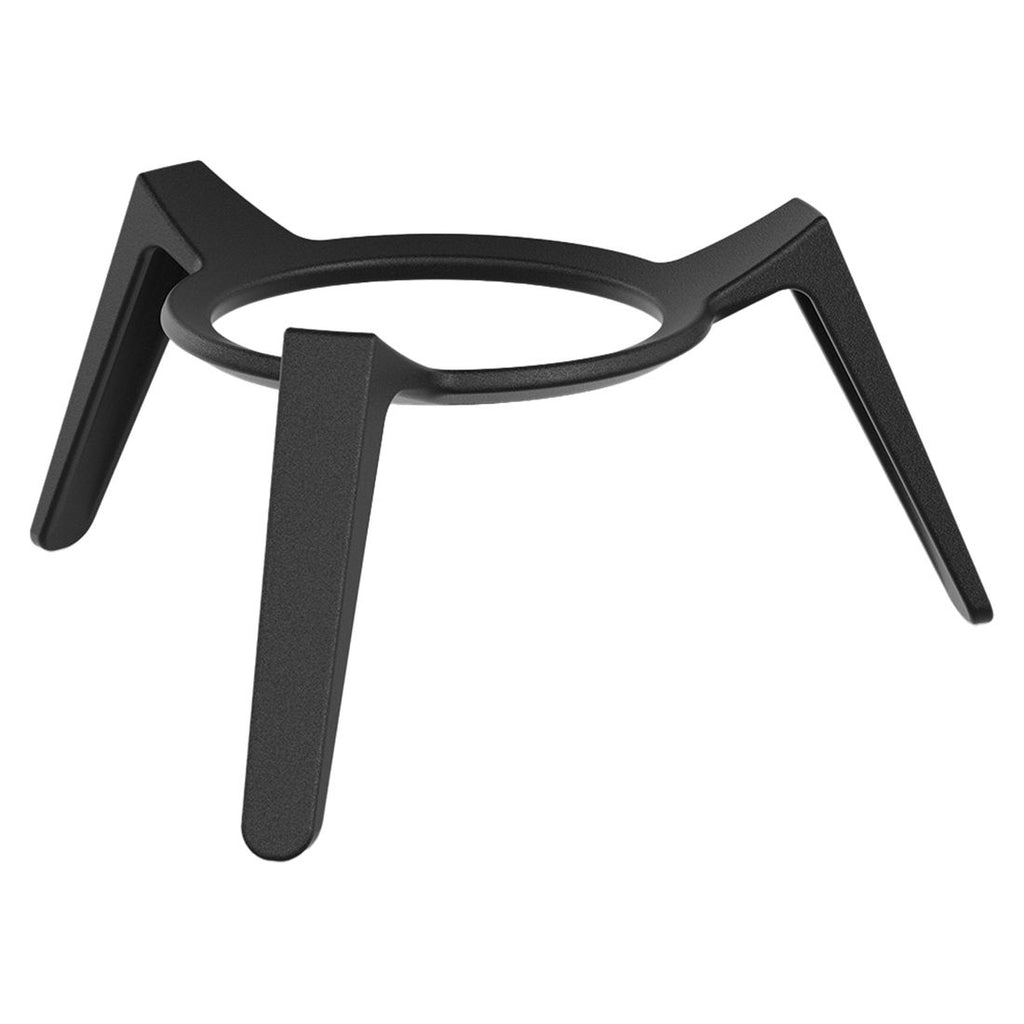 Ildkurv Moon 45 Ø45 cm stål svart/sølv på terrasse