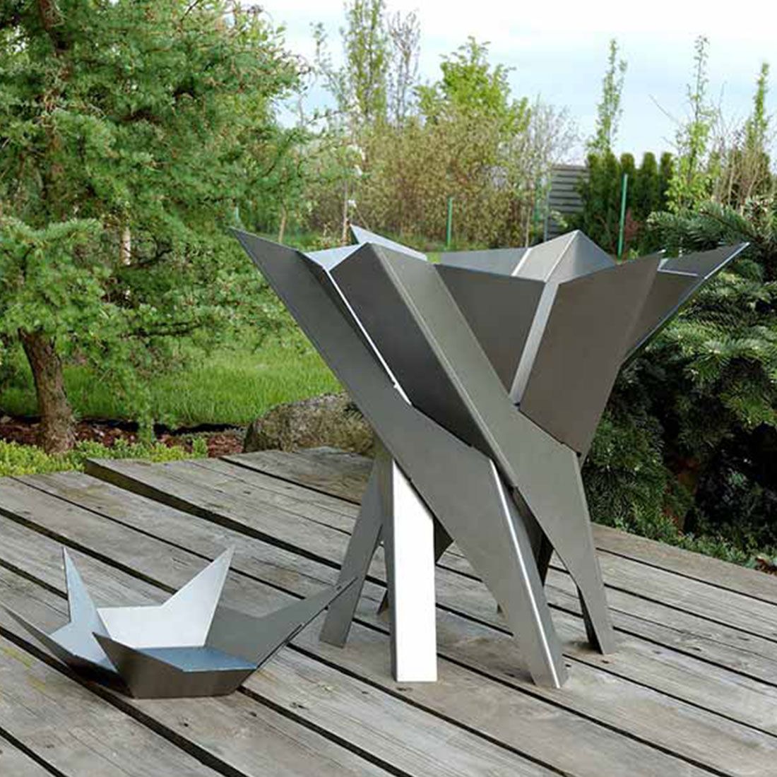 Detaljbilde av Ildkurv Phoenix Design rustfritt stål Ø65 cm