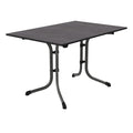 Klappbord ute Boulevard stål/Vivodur 120x80 cm jerngrå forfra