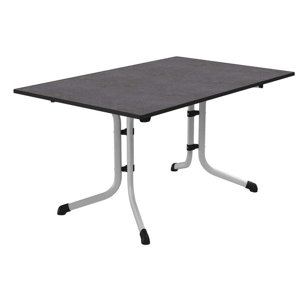 Klappbord ute Boulevard stål/Vivodur 140x90 cm forfra