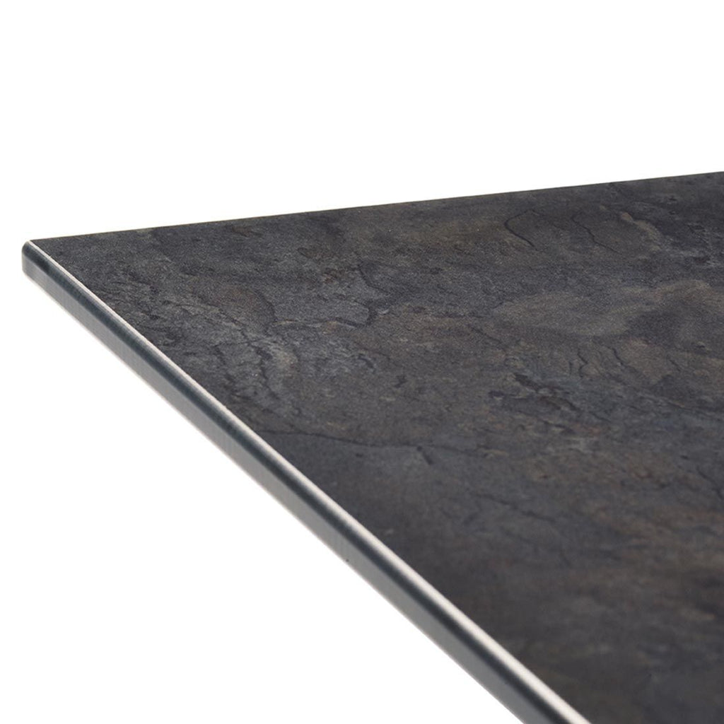 Klappbord ute stål HPL 80x80 cm jerngrå antrasitt sammenlagt