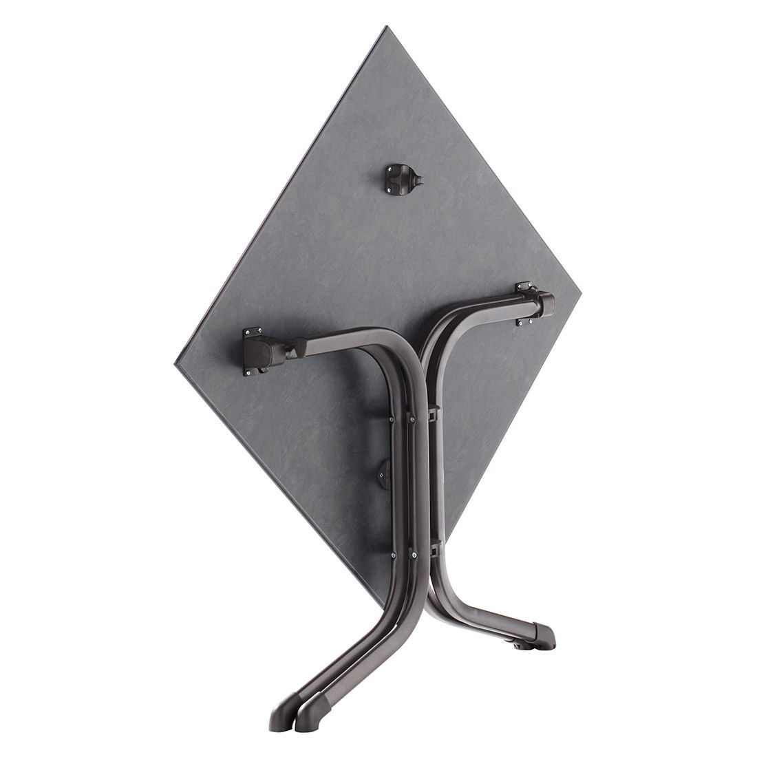 Klappbord ute Boulevard 80x80cm stål Polytec jerngrå bakside