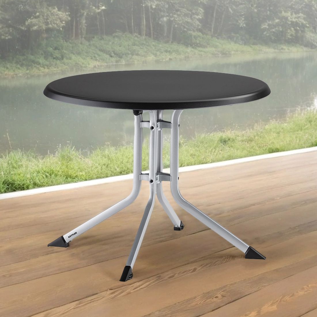 Klappbord ute Boulevard Ø85 cm aluminium Kettalux bakside