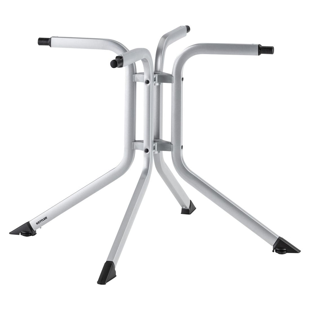 Klappbord ute Boulevard Ø85 cm aluminium Kettalux montert i hage