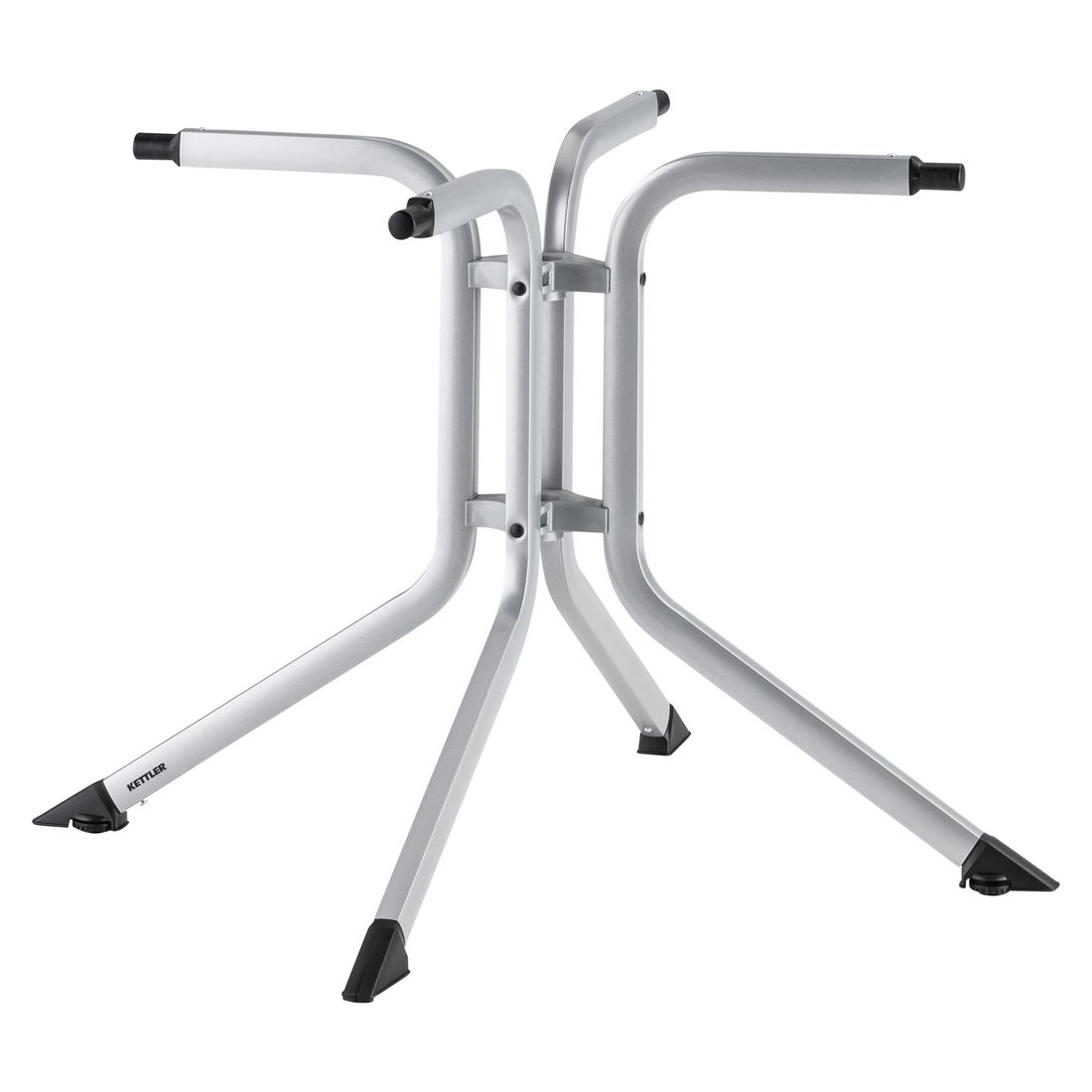 Klappbord ute Boulevard Ø85 cm aluminium Kettalux montert i hage