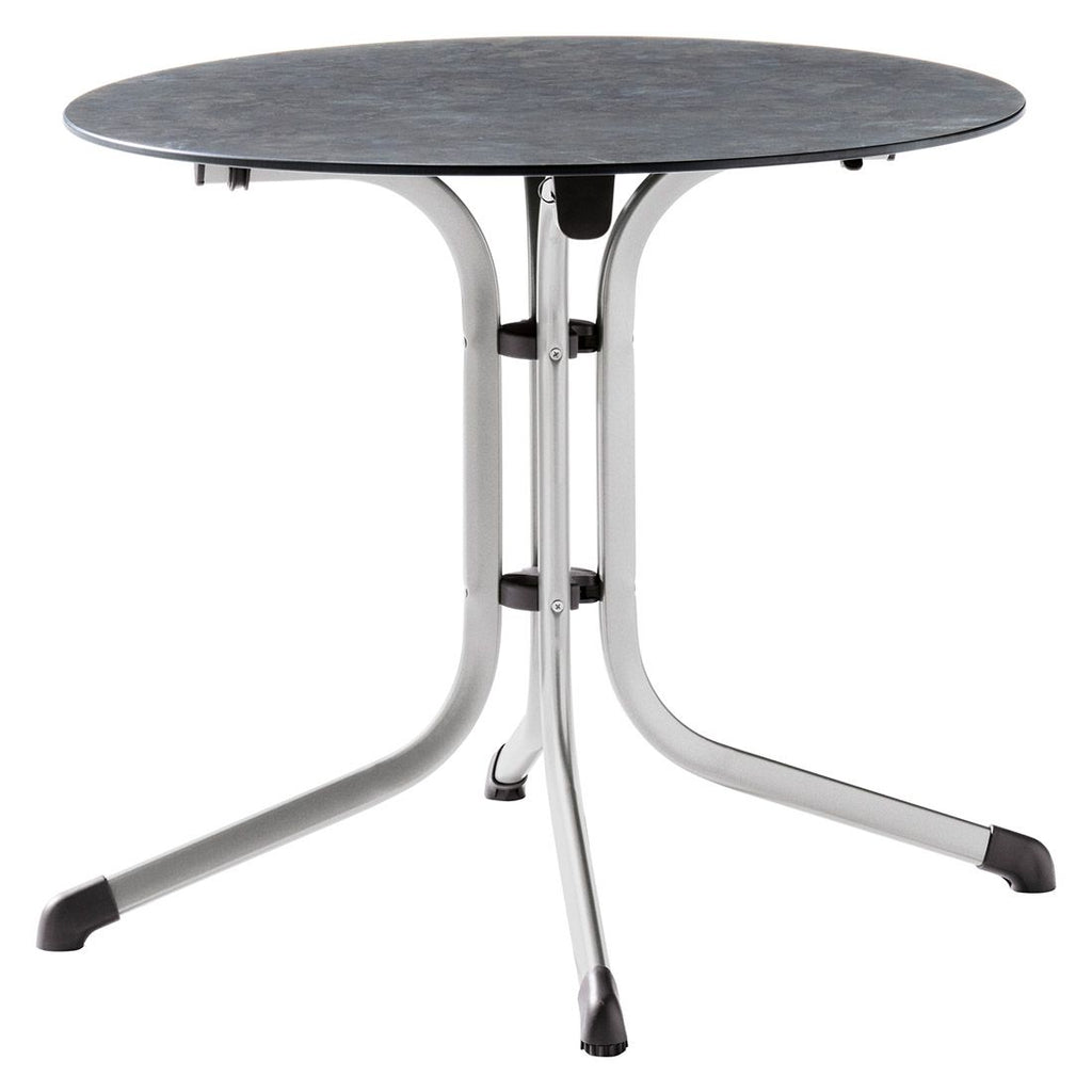 Klappbord ute Boulevard Ø85cm stål/laminat antrasitt - Sieger forfra