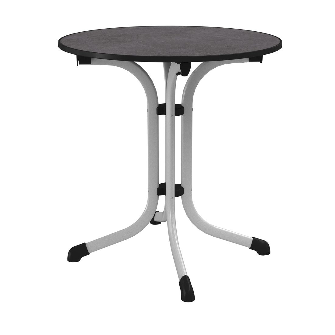 Klappbord ute Boulevard Ø68cm stål antrasitt forfra