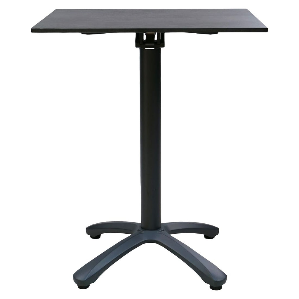 Klappbord ute Aurea 60x50 cm aluminium HPL antrasitt forfra