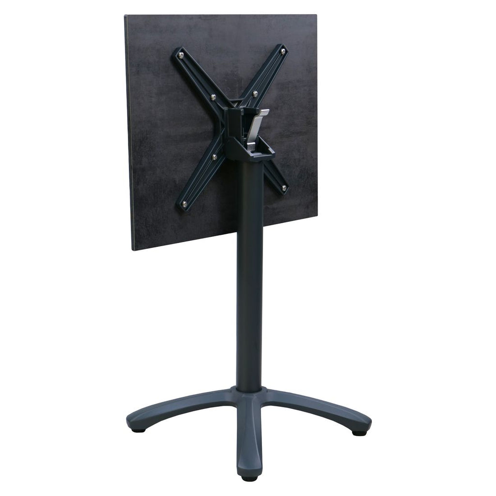 Utside av Klappbord ute Aurea 60x50 cm aluminium HPL antrasitt i hage