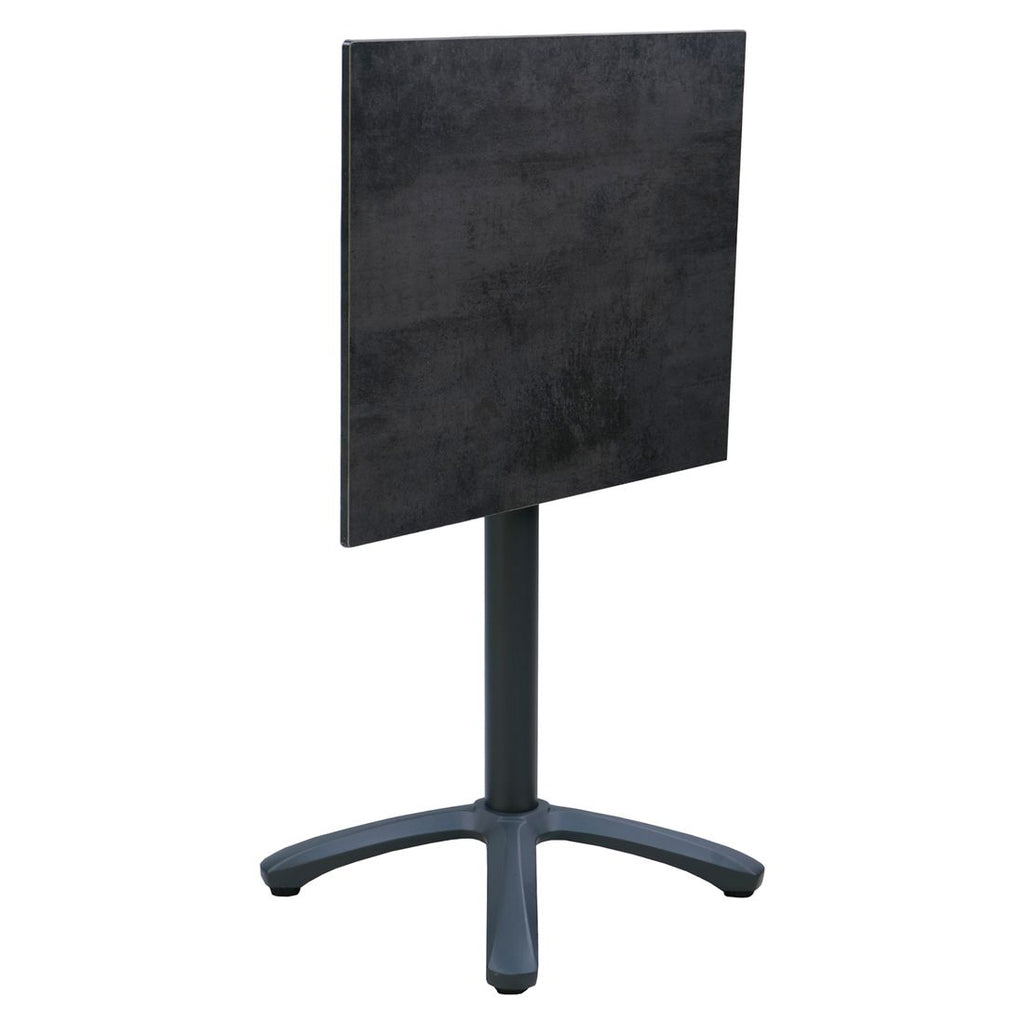 Sideprofil av Klappbord ute Aurea 60x50 cm aluminium HPL antrasitt
