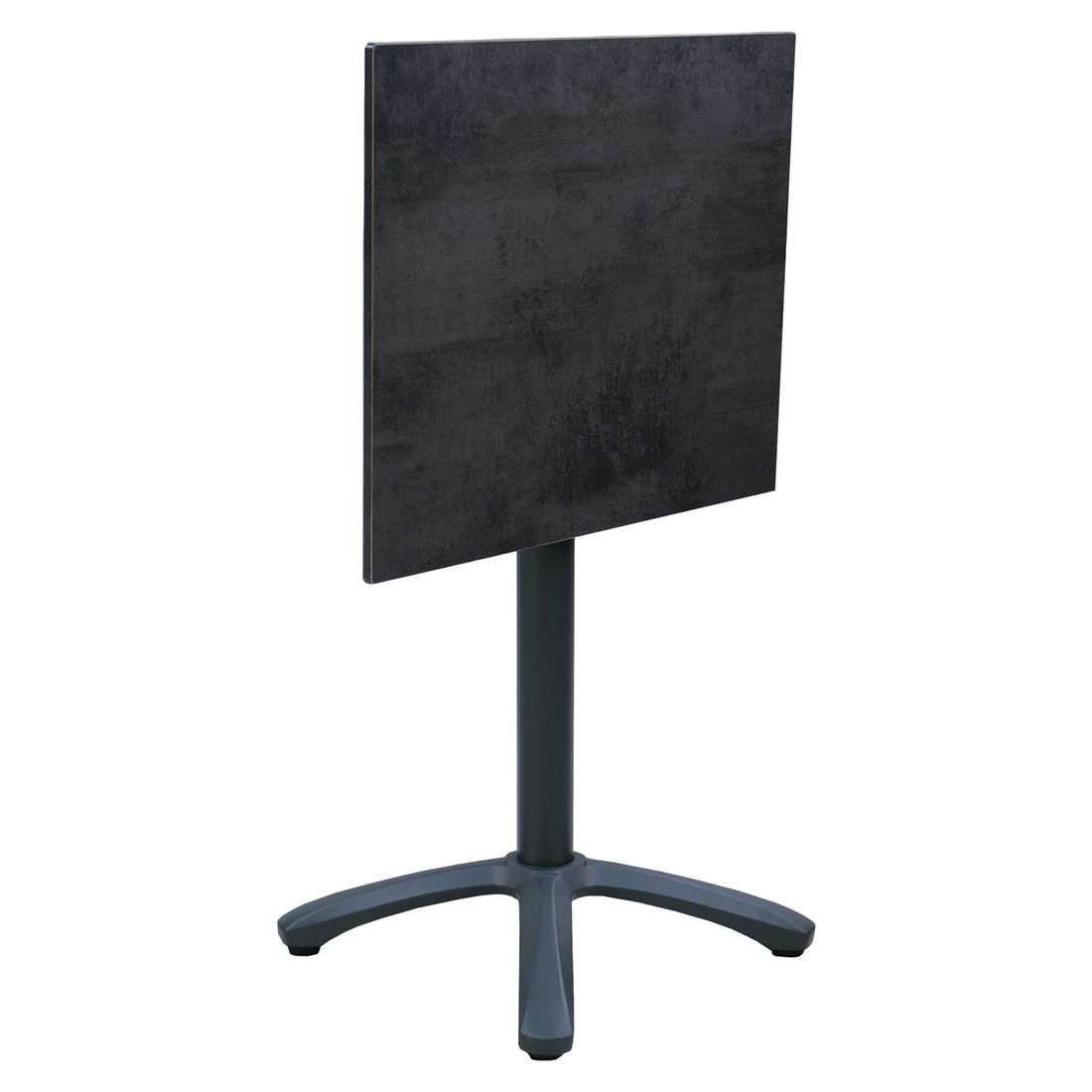 Sideprofil av Klappbord ute Aurea 60x50 cm aluminium HPL antrasitt