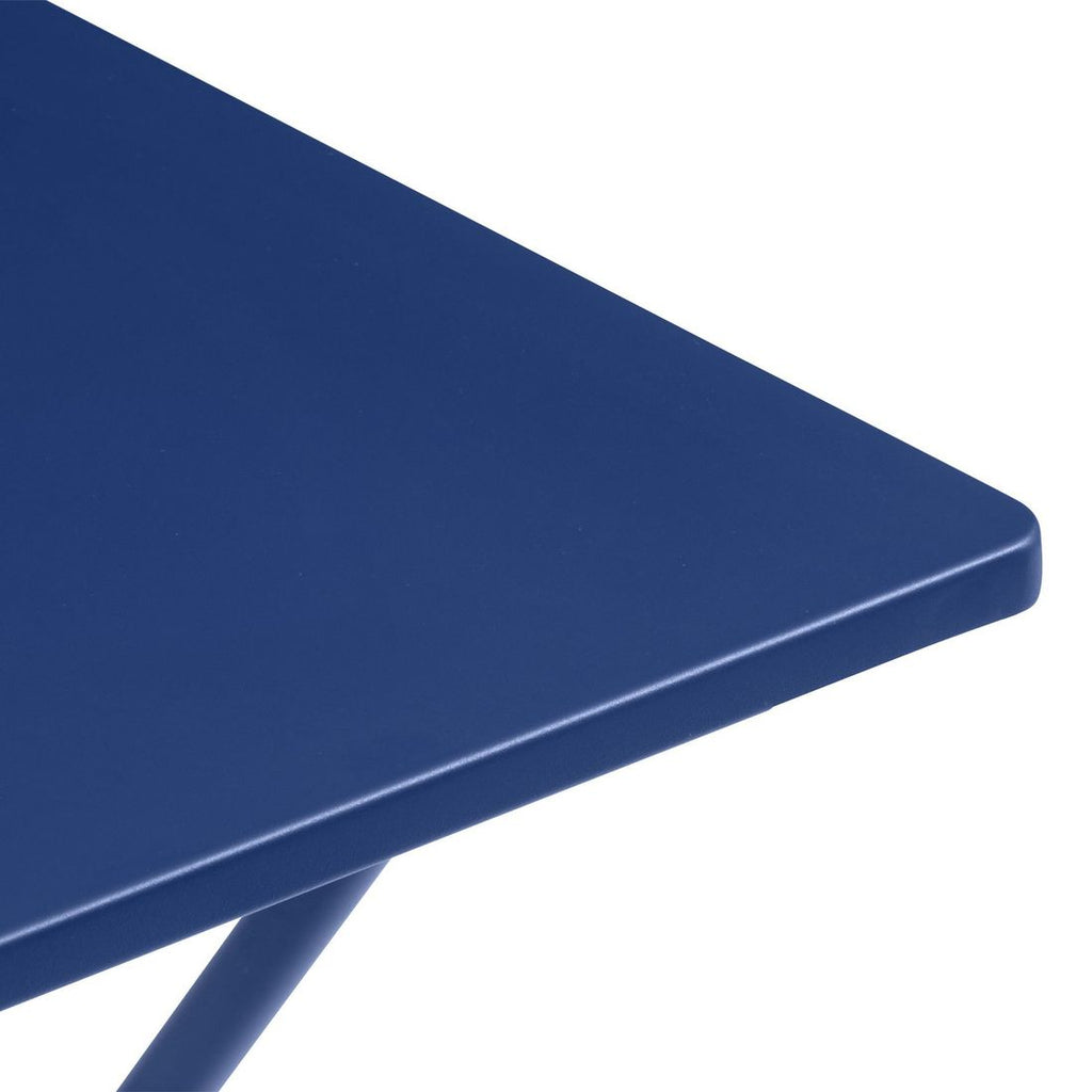 Indigo farge og metallmateriale på Klappbord ute Balcony 64x70 cm stål - Lafuma