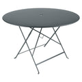 Klappbord ute Bistro Ø117 cm stål - Fermob forfra