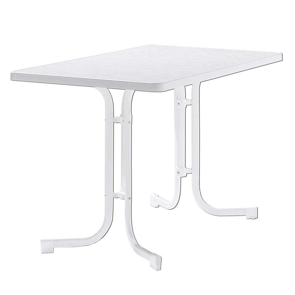 Klappbord ute Boulevard 115x70cm stål/HPL hvit forfra