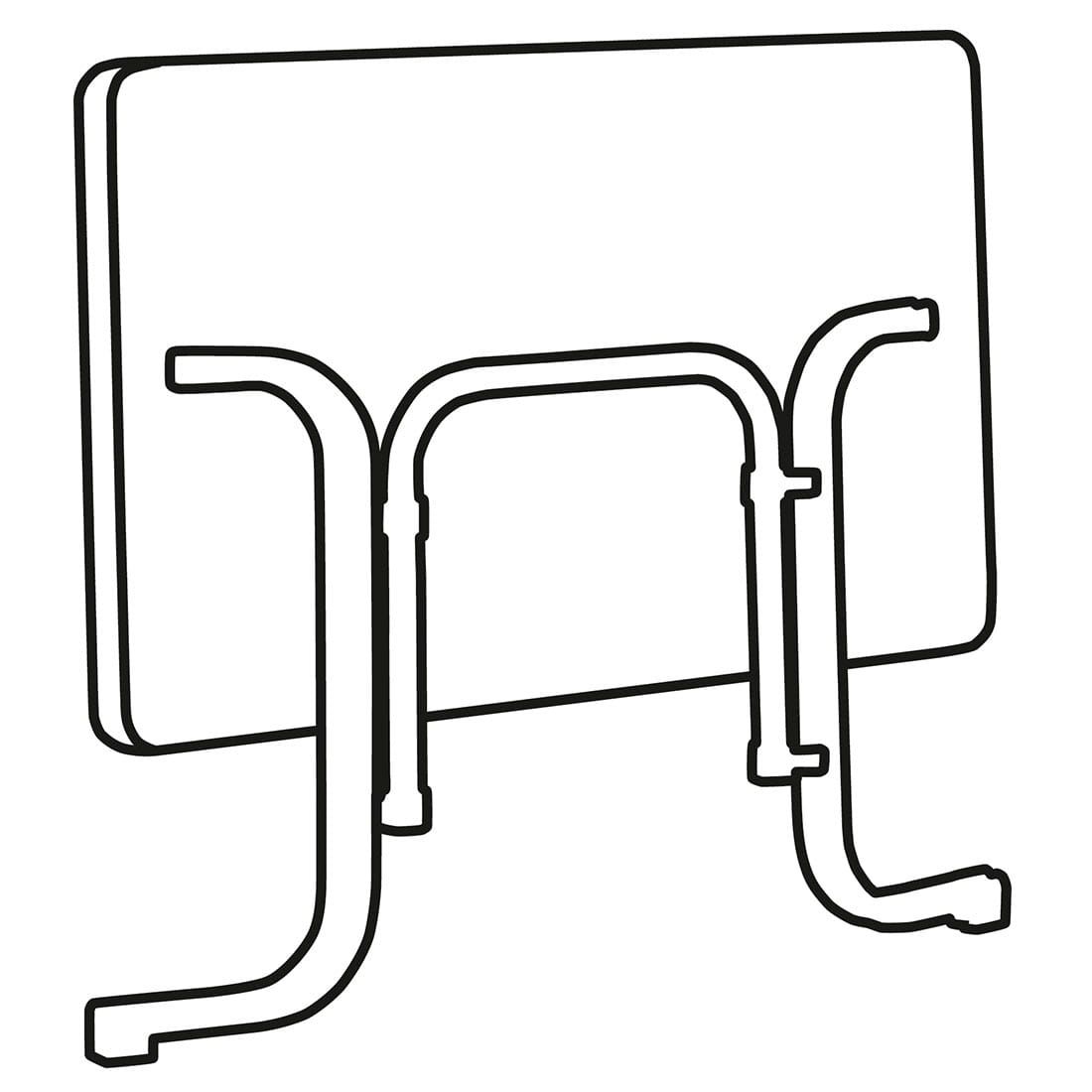 Montert Klappbord ute Boulevard 115x70cm stål/HPL hvit i hage