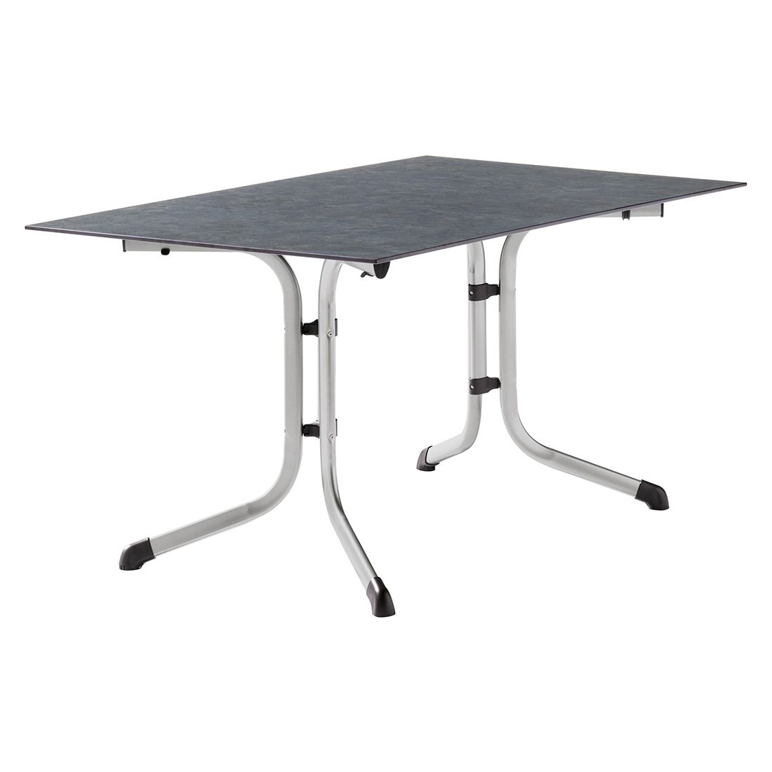 Klappbord ute Boulevard 140x90 cm stål Polytec antrasitt forside