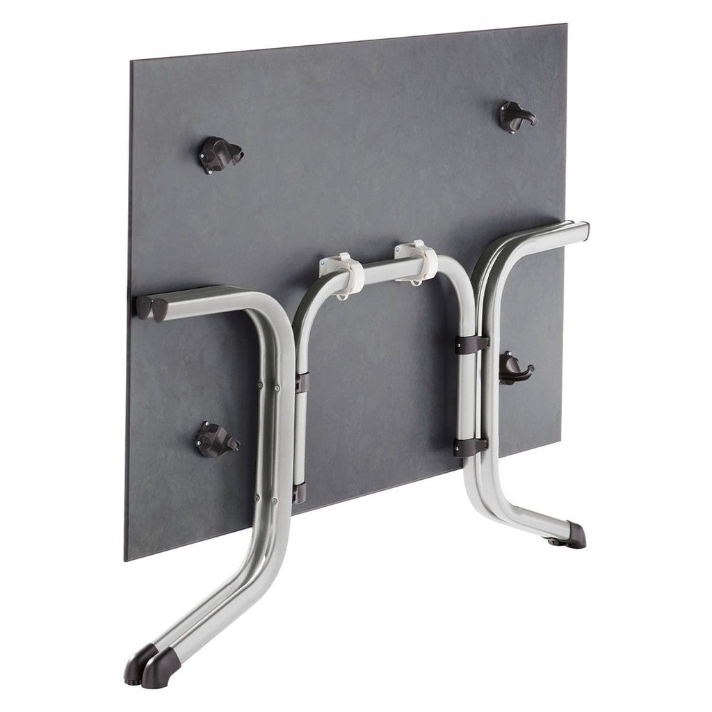Klappbord ute Boulevard 140x90 cm stål Polytec antrasitt sammenlagt