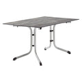 Klappbord ute Boulevard 140x90 cm stål Polytec lys betong forfra