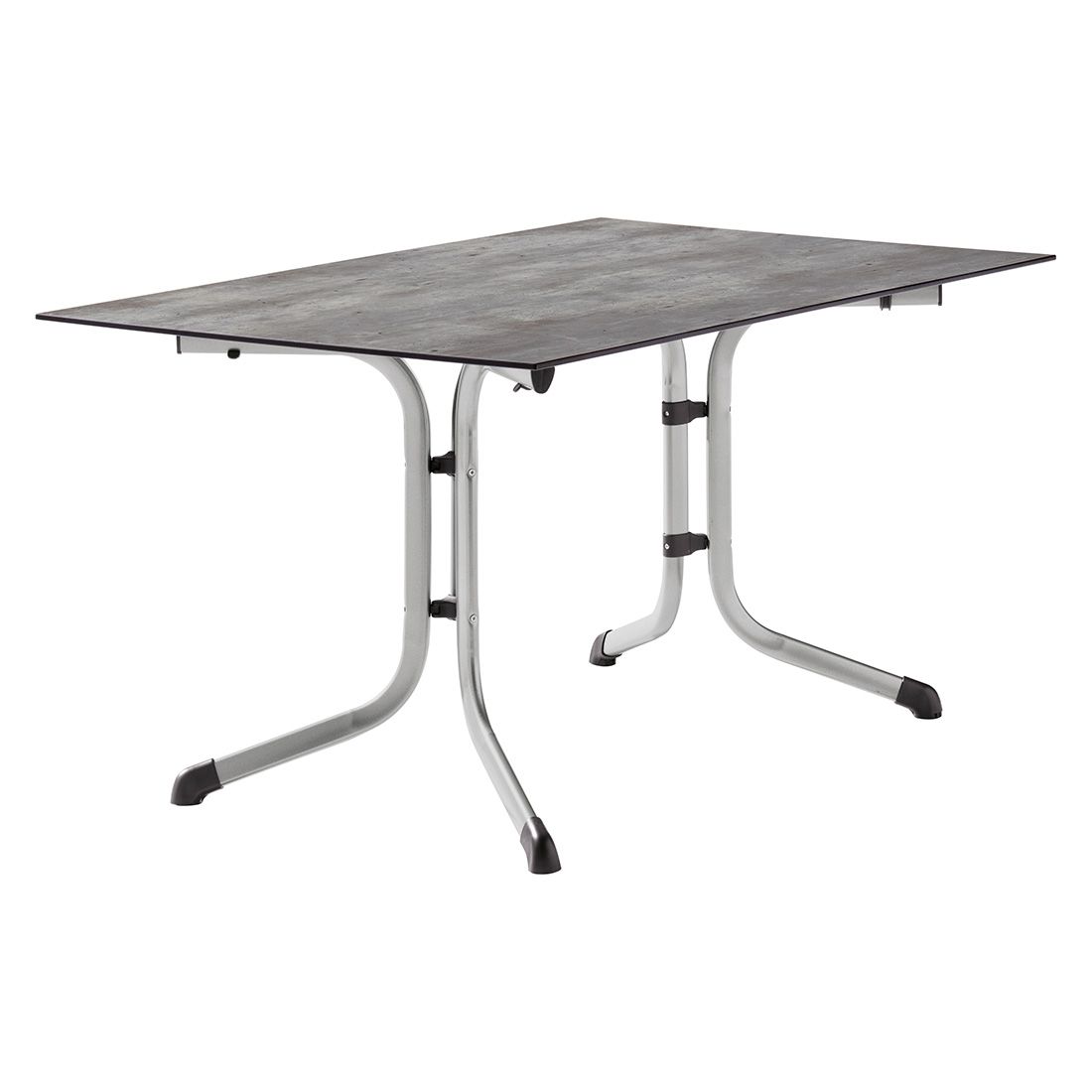 Klappbord ute Boulevard 140x90 cm stål Polytec lys betong forfra