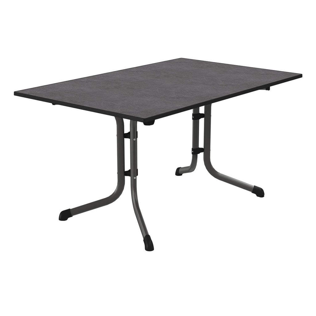 Klappbord ute Boulevard 140x90cm stål Vivodur antrasitt forfra